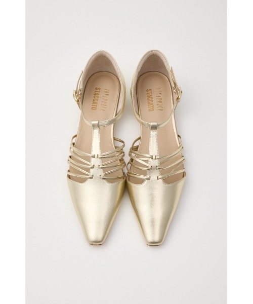 STACCATO(スタッカート)の「Tストラップフィッシュボーンシューズ(サンダル・レディース・ゴールド/ブラック・22.5cm/23cm/24.5cm/24cm/23.5cm)」の6枚目の写真