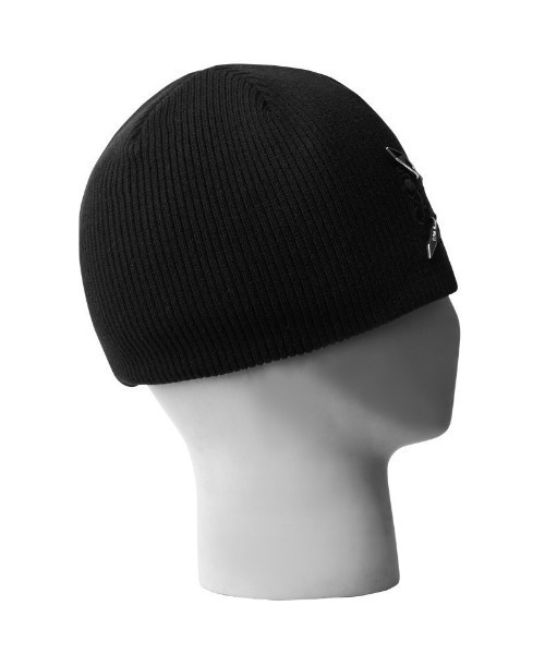 E RIN AI E(オリンアイ)の「韓国ブランド E RIN AI E オリンアイ CUPID ニット帽 ニットキャップ ビーニー ロゴニット帽 ロゴビーニー メタルロゴビーニー 刺しゅうロゴビーニー 深め 帽子 韓国ファッション 韓国ストリート ストリートファッション(ニットキャップ/ビーニー・メンズ・ブラック・ONE SIZE)」の9枚目の写真