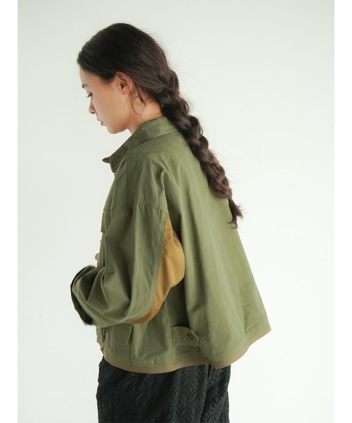FIKA.(フィーカ)の「Bicolor sleeve military jacket(ミリタリージャケット・レディース・ブラック/カーキ/グレー系その他3・FREE)」の19枚目の写真