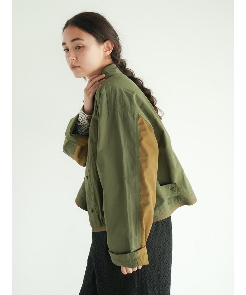 FIKA.(フィーカ)の「Bicolor sleeve military jacket(ミリタリージャケット・レディース・ブラック/カーキ/グレー系その他3・FREE)」の20枚目の写真