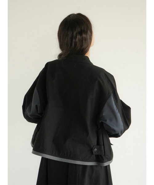 FIKA.(フィーカ)の「Bicolor sleeve military jacket(ミリタリージャケット・レディース・ブラック/カーキ/グレー系その他3・FREE)」の12枚目の写真
