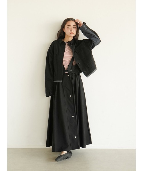 FIKA.(フィーカ)の「Bicolor sleeve military jacket(ミリタリージャケット・レディース・ブラック/カーキ/グレー系その他3・FREE)」の10枚目の写真