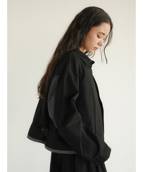 FIKA.(フィーカ)の「Bicolor sleeve military jacket(ミリタリージャケット・レディース・ブラック/カーキ/グレー系その他3・FREE)」の8枚目の写真