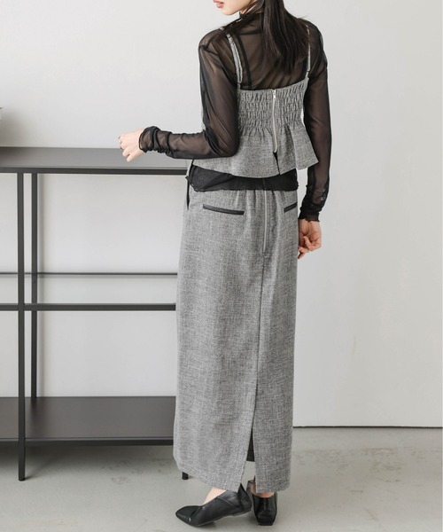AMELY（エミリー）の「リボンビスチェセットアップ（セットアップ・レディース・ブラック/アイボリー/グレー・M/L）」の17枚目の写真