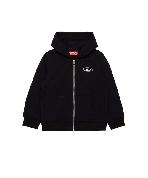 DIESEL（ディーゼル）の「キッズ ジップアップパーカー SMACIS（パーカー・キッズ・ブラック・8Y/10Y/12Y/14Y/16Y/4Y/6Y）」の2枚目の写真