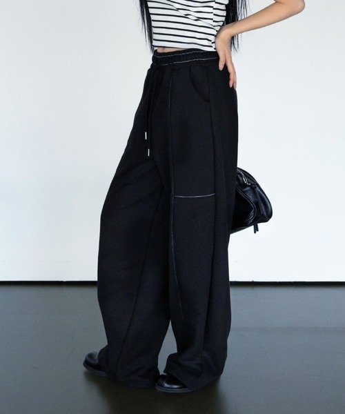 3.3 Field Trip (3.3フィールドトリップ)の「3.3 Field Trip/ステッチジョガーパンツ(スウェットパンツ・レディース・アイボリー/ブラック・FREE)」の15枚目の写真