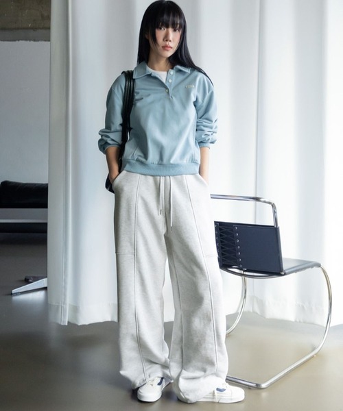 3.3 Field Trip (3.3フィールドトリップ)の「3.3 Field Trip/ステッチジョガーパンツ(スウェットパンツ・レディース・アイボリー/ブラック・FREE)」の3枚目の写真