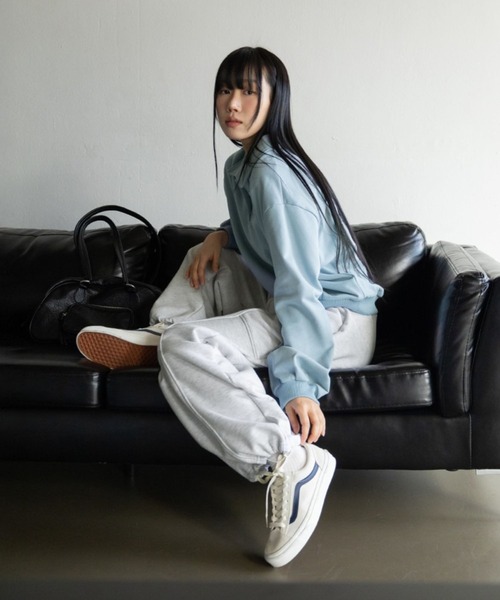 3.3 Field Trip (3.3フィールドトリップ)の「3.3 Field Trip/ステッチジョガーパンツ(スウェットパンツ・レディース・アイボリー/ブラック・FREE)」の4枚目の写真