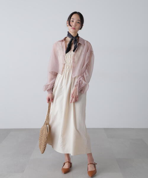 FREE'S MART（フリーズマート）の「◆シャーリングジャンスカ（ジャンパースカート・レディース・ホワイト/ブラック・SMALL/MEDIUM）」の15枚目の写真