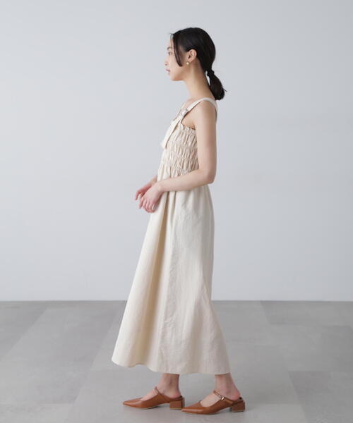 FREE'S MART（フリーズマート）の「◆シャーリングジャンスカ（ジャンパースカート・レディース・ホワイト/ブラック・SMALL/MEDIUM）」の19枚目の写真