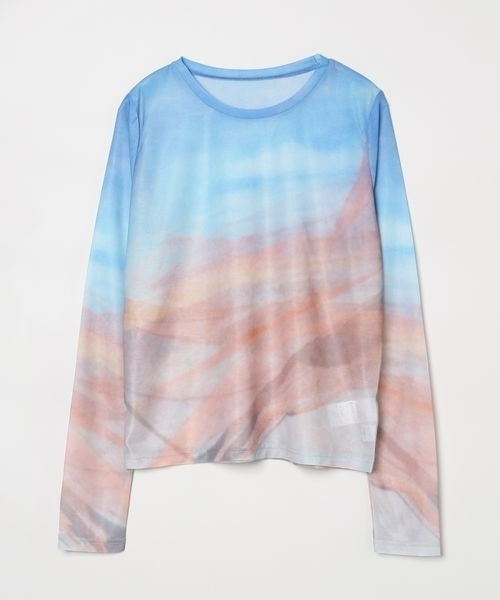 JEANASIS(ジーナシス)の「landscapeシアーLS/450949(Tシャツ/カットソー・レディース・ベージュ系その他/ブルー系その他・FREE)」の6枚目の写真