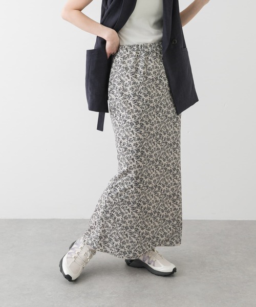 SENSE OF PLACE by URBAN RESEARCH(センスオブプレイスバイアーバンリサーチ)の「コバナガラナロースカート(スカート・レディース・ブラック系その他/ブルー系その他/ホワイト系その他・ONE)」の2枚目の写真