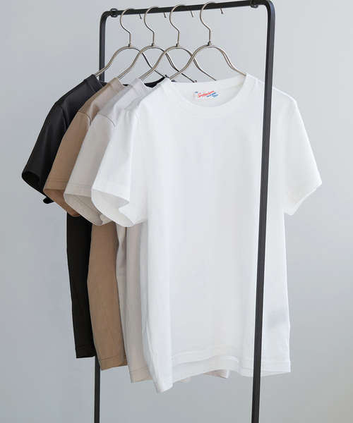 Spick & Span（スピックアンドスパン）の「《追加》ファインコットンTシャツ（Tシャツ/カットソー・レディース・ブラック/ライトグレー/ホワイト/ブラウン・FREE）」の5枚目の写真