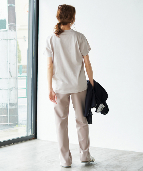 Spick & Span（スピックアンドスパン）の「《追加》ファインコットンTシャツ（Tシャツ/カットソー・レディース・ブラック/ライトグレー/ホワイト/ブラウン・FREE）」の15枚目の写真