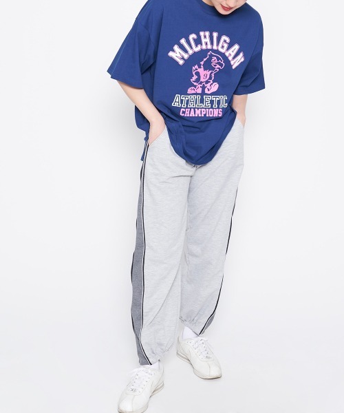 spiritoso（スピリトーゾ）の「【spiritoso】バードプリントカレッジＴシャツ（Tシャツ/カットソー・レディース・ブラック/カーキ/ネイビー・FREE）」の10枚目の写真
