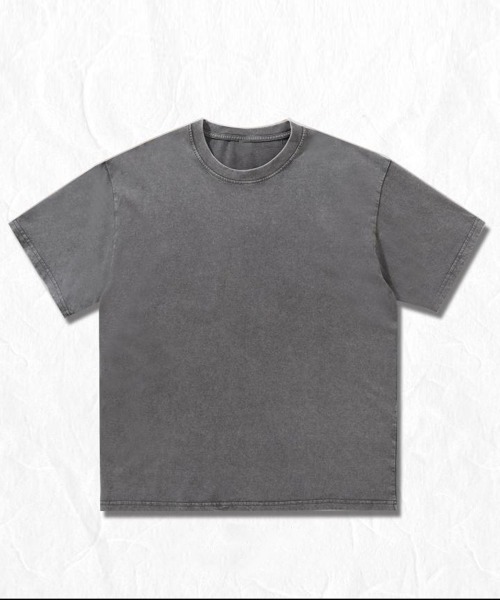 NEW GENTLEMAN(ニュージェントルマン)の「ブラックアウト ピグメント加工 オーバーサイズT(Tシャツ/カットソー・メンズ・ブラック/グレイッシュベージュ/オリーブ/グレー/ネイビー/パープル/ブラウン/ピンク・L/M/XL)」の3枚目の写真