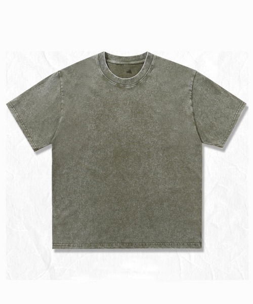 NEW GENTLEMAN(ニュージェントルマン)の「ブラックアウト ピグメント加工 オーバーサイズT(Tシャツ/カットソー・メンズ・ブラック/グレイッシュベージュ/オリーブ/グレー/ネイビー/パープル/ブラウン/ピンク・L/M/XL)」の5枚目の写真