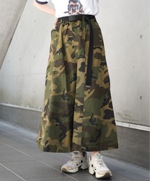Confirm（コンファーム）の「25SS プリントツイル 切替スカート / 迷彩プリントツイル 切替スカート レディース（スカート）」