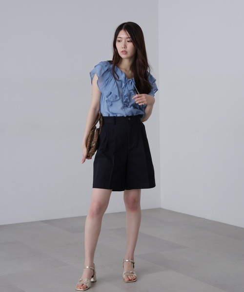 FREE'S MART（フリーズマート）の「◆チノショートパンツ（チノパンツ・レディース・ベージュ/ネイビー・SMALL/MEDIUM）」の6枚目の写真