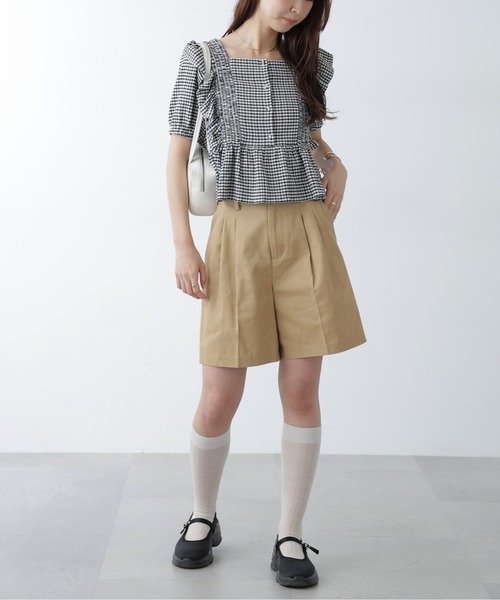 FREE'S MART（フリーズマート）の「◆チノショートパンツ（チノパンツ・レディース・ベージュ/ネイビー・SMALL/MEDIUM）」の17枚目の写真