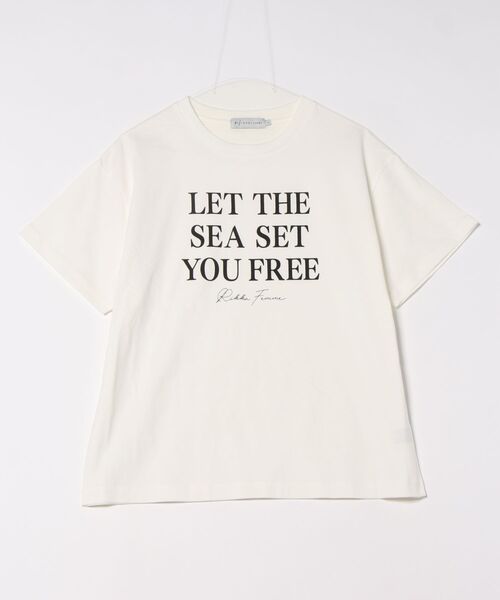 ムラサキスポーツ(ムラサキスポーツ)の「RIKKA FEMME/リッカファム メッセージロゴTシャツ Tシャツ RF25HS03(Tシャツ/カットソー・レディース・ホワイト/ピンク/ネイビー・FREE)」の13枚目の写真