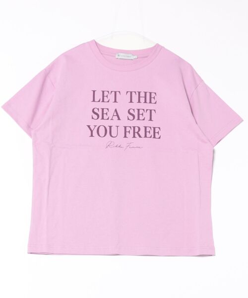 ムラサキスポーツ(ムラサキスポーツ)の「RIKKA FEMME/リッカファム メッセージロゴTシャツ Tシャツ RF25HS03(Tシャツ/カットソー・レディース・ホワイト/ピンク/ネイビー・FREE)」の12枚目の写真