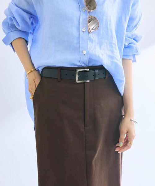 RIVE DROITE（リヴドロワ）の「【MONN.:.(モン)】プレーンベルト（ベルト・レディース・ブラック/カーキ・FREE）」の5枚目の写真