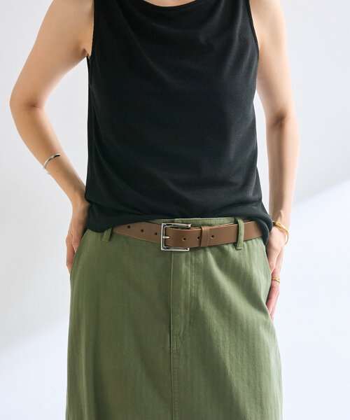 RIVE DROITE（リヴドロワ）の「【MONN.:.(モン)】プレーンベルト（ベルト・レディース・ブラック/カーキ・FREE）」の9枚目の写真