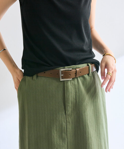 RIVE DROITE（リヴドロワ）の「【MONN.:.(モン)】プレーンベルト（ベルト・レディース・ブラック/カーキ・FREE）」の10枚目の写真