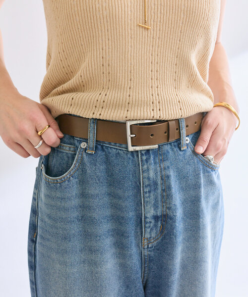 RIVE DROITE（リヴドロワ）の「【MONN.:.(モン)】プレーンベルト（ベルト・レディース・ブラック/カーキ・FREE）」の13枚目の写真