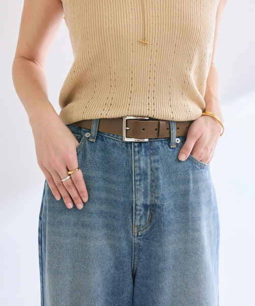 RIVE DROITE（リヴドロワ）の「【MONN.:.(モン)】プレーンベルト（ベルト・レディース・ブラック/カーキ・FREE）」の14枚目の写真