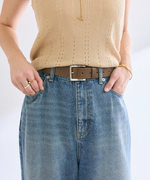 RIVE DROITE（リヴドロワ）の「【MONN.:.(モン)】プレーンベルト（ベルト・レディース・ブラック/カーキ・FREE）」の15枚目の写真