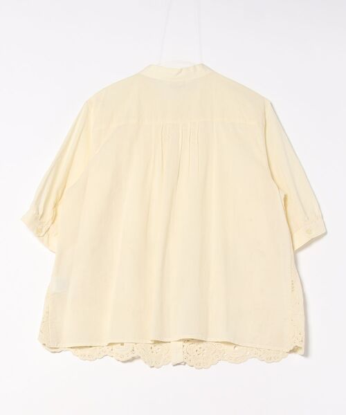 SUPER HAKKA（スーパーハッカ）の「コットンローンフラワースカラップケミカルレースブラウス（シャツ/ブラウス・レディース・ネイビー/クリーム・FREE）」の3枚目の写真