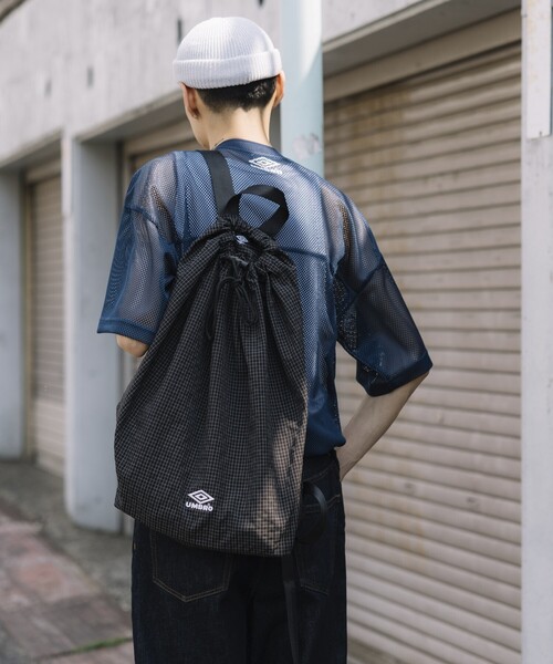UMBRO(アンブロ)の「UMBRO/アンブロ SP Packable Bag /別注 パッカブル バッグ/チェック(バックパック/リュック・メンズ・ブラック/ベージュ・ONE SIZE)」の17枚目の写真