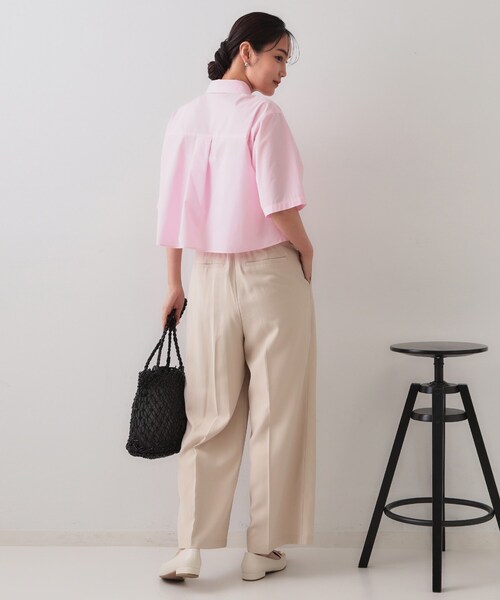 OPAQUE.CLIP（オペークドットクリップ）の「タックワイドパンツ/セットアップ対応【洗濯機洗い可】（その他パンツ・レディース・ブラウン系その他/ネイビー/ライトベージュ・40/38/42/36）」の6枚目の写真
