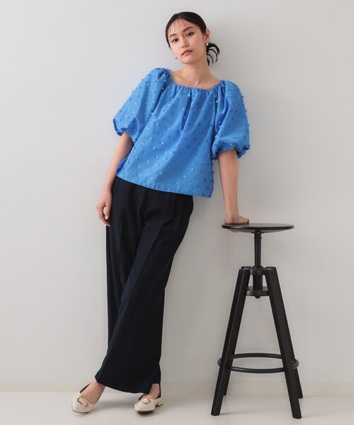 OPAQUE.CLIP（オペークドットクリップ）の「タックワイドパンツ/セットアップ対応【洗濯機洗い可】（その他パンツ・レディース・ブラウン系その他/ネイビー/ライトベージュ・40/38/42/36）」の13枚目の写真