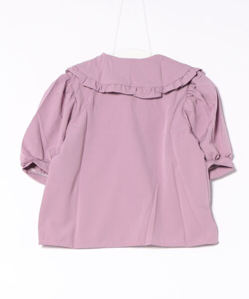 WEGO(ウィゴー)の「WEGO/パフスリーブガーリーブラウス(シャツ/ブラウス・レディース・ホワイト/パープル・MEDIUM/SMALL)」の3枚目の写真