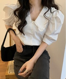 WEGO/パフスリーブガーリーブラウス