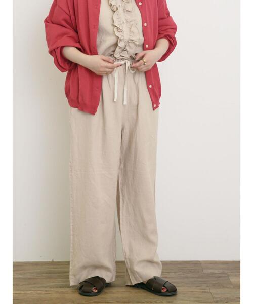 Samansa Mos2（サマンサ モスモス）の「【Cross×Linen】サス付パンツ（その他パンツ・レディース・グリーン/ベージュ/ネイビー/ブラック・F）」の16枚目の写真