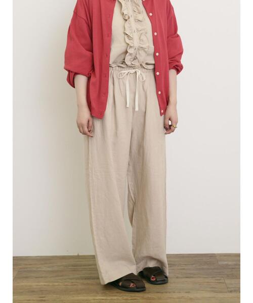 Samansa Mos2（サマンサ モスモス）の「【Cross×Linen】サス付パンツ（その他パンツ・レディース・グリーン/ベージュ/ネイビー/ブラック・F）」の13枚目の写真