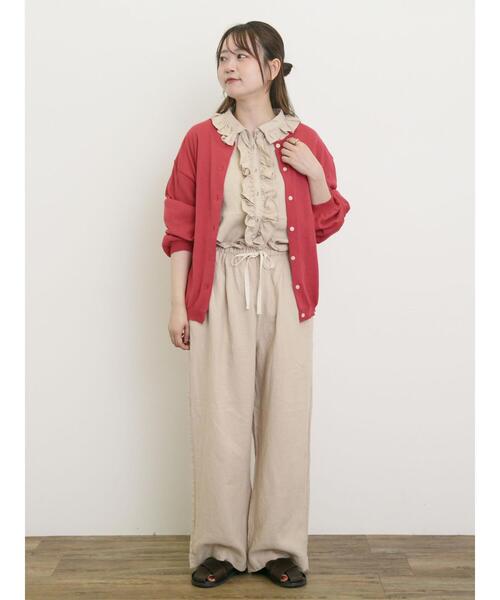 Samansa Mos2（サマンサ モスモス）の「【Cross×Linen】サス付パンツ（その他パンツ・レディース・グリーン/ベージュ/ネイビー/ブラック・F）」の11枚目の写真