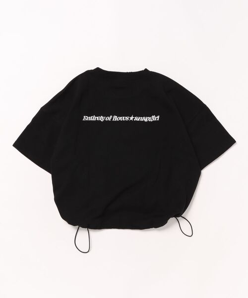 ANAP GｉRL（アナップガール）の「ダメージ加工 星ワッペン クロップド トップス（Tシャツ/カットソー・キッズ・カーキ/ブラック/ライトグレー・XS/S/M）」の10枚目の写真