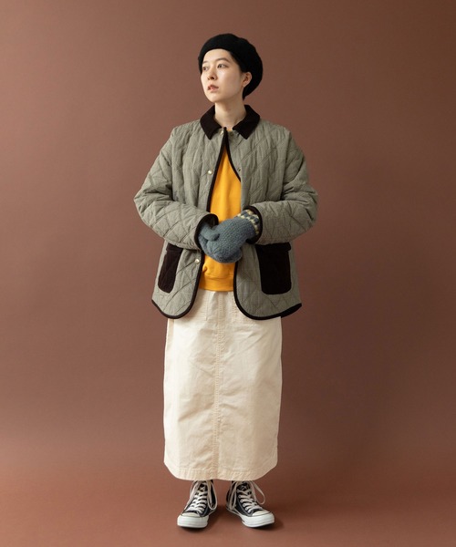 PAR ICI（パーリッシィ）の「カノコ編み ラインミトン（手袋・レディース・オレンジ/ブルー/ホワイト・FREE）」の9枚目の写真