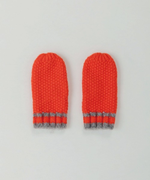 PAR ICI（パーリッシィ）の「カノコ編み ラインミトン（手袋・レディース・オレンジ/ブルー/ホワイト・FREE）」の22枚目の写真