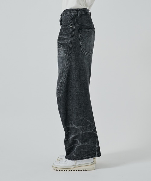 NVRFRGT NO.EXST251P02 サイズ1 ネバーフォーゲット NVRFRGT 3D TWISTED WIDE LEG JEANS ワイド