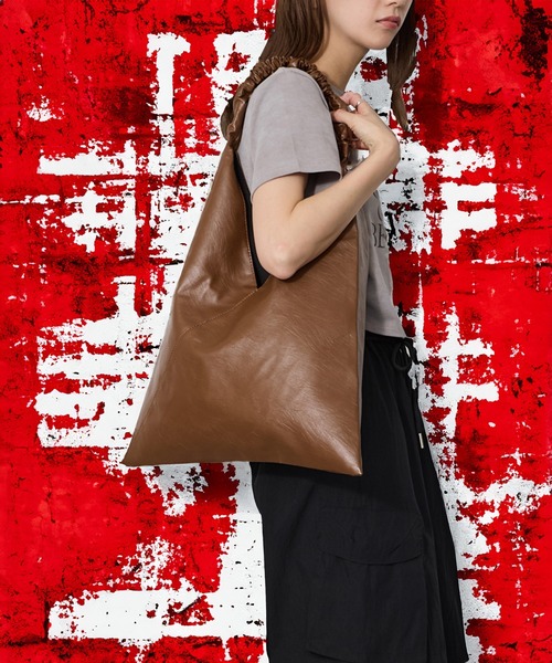 セール】Faux leather tote bag / フェイクレザー トートバッグ