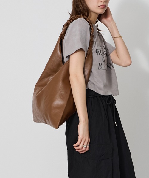 【レディース】  Jett Faux Leather Tote バッグ セール】Faux leather tote bag / フェイクレザー トートバッグ