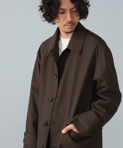 セール】【別注】MACKINTOSH / HUMBIE ウール ブラウンチェック コート