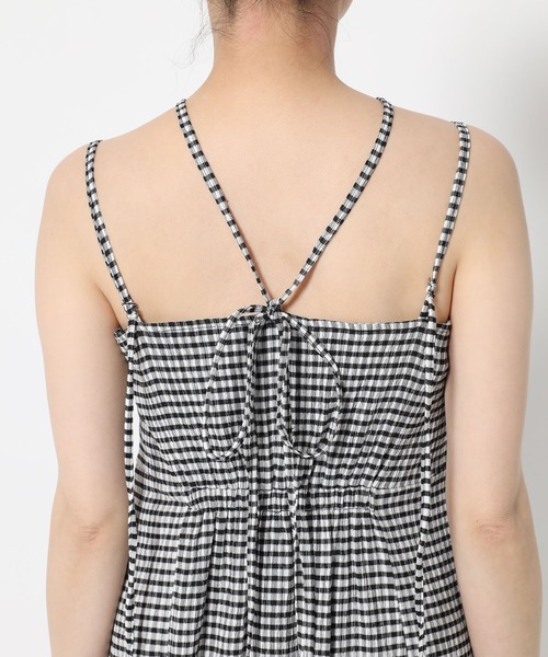 mysty woman（ミスティウーマン）の「テクスチャーキャミワンピース 497429（ワンピース・レディース・アイボリー/ブラック/その他・FREE）」の16枚目の写真