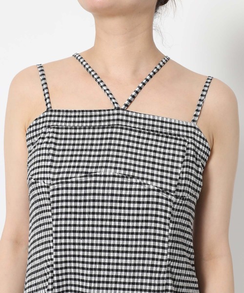mysty woman（ミスティウーマン）の「テクスチャーキャミワンピース 497429（ワンピース・レディース・アイボリー/ブラック/その他・FREE）」の17枚目の写真